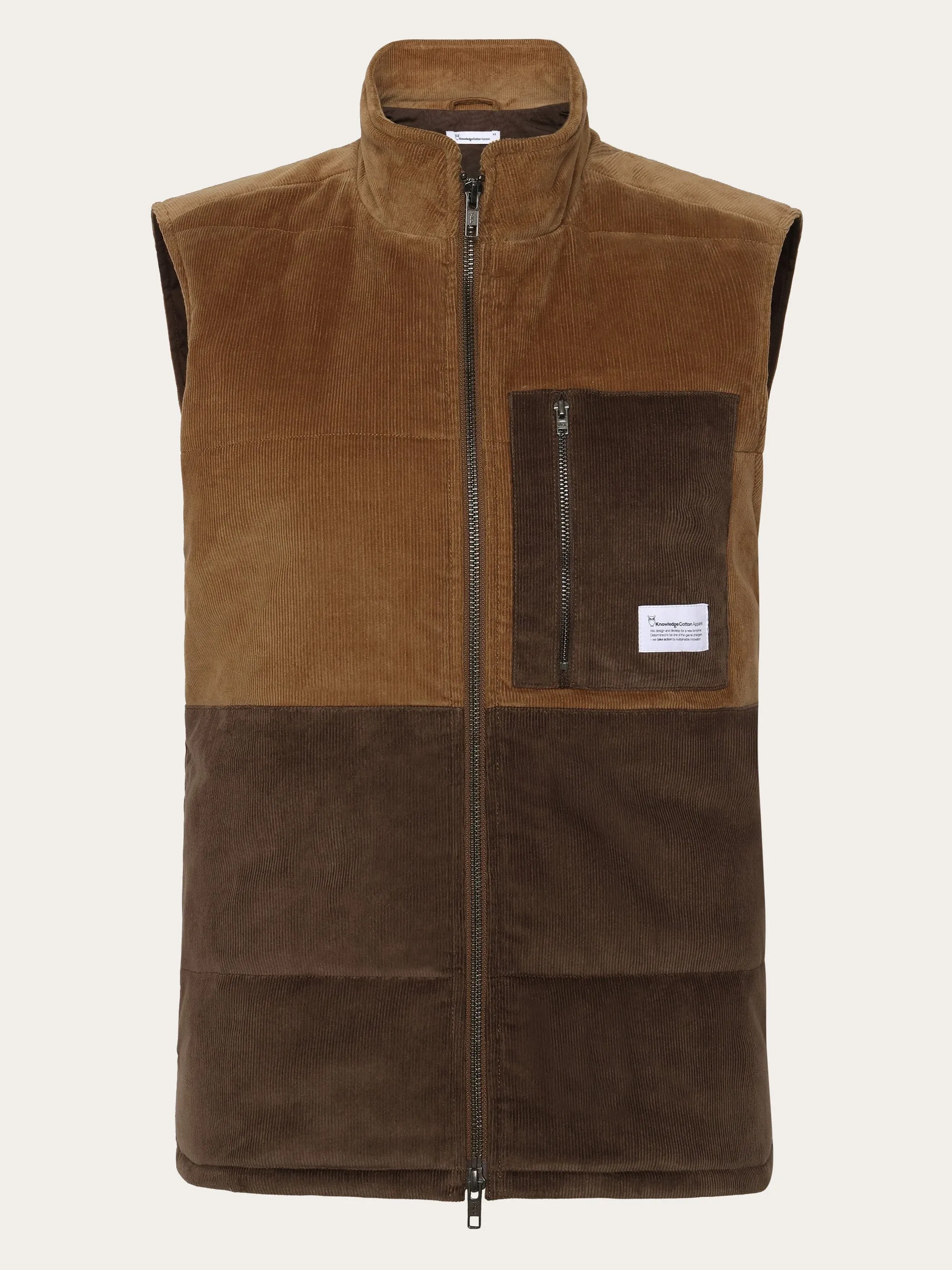 14-wales corduroy colorblock vest - GRS/Vegan - Dachshund