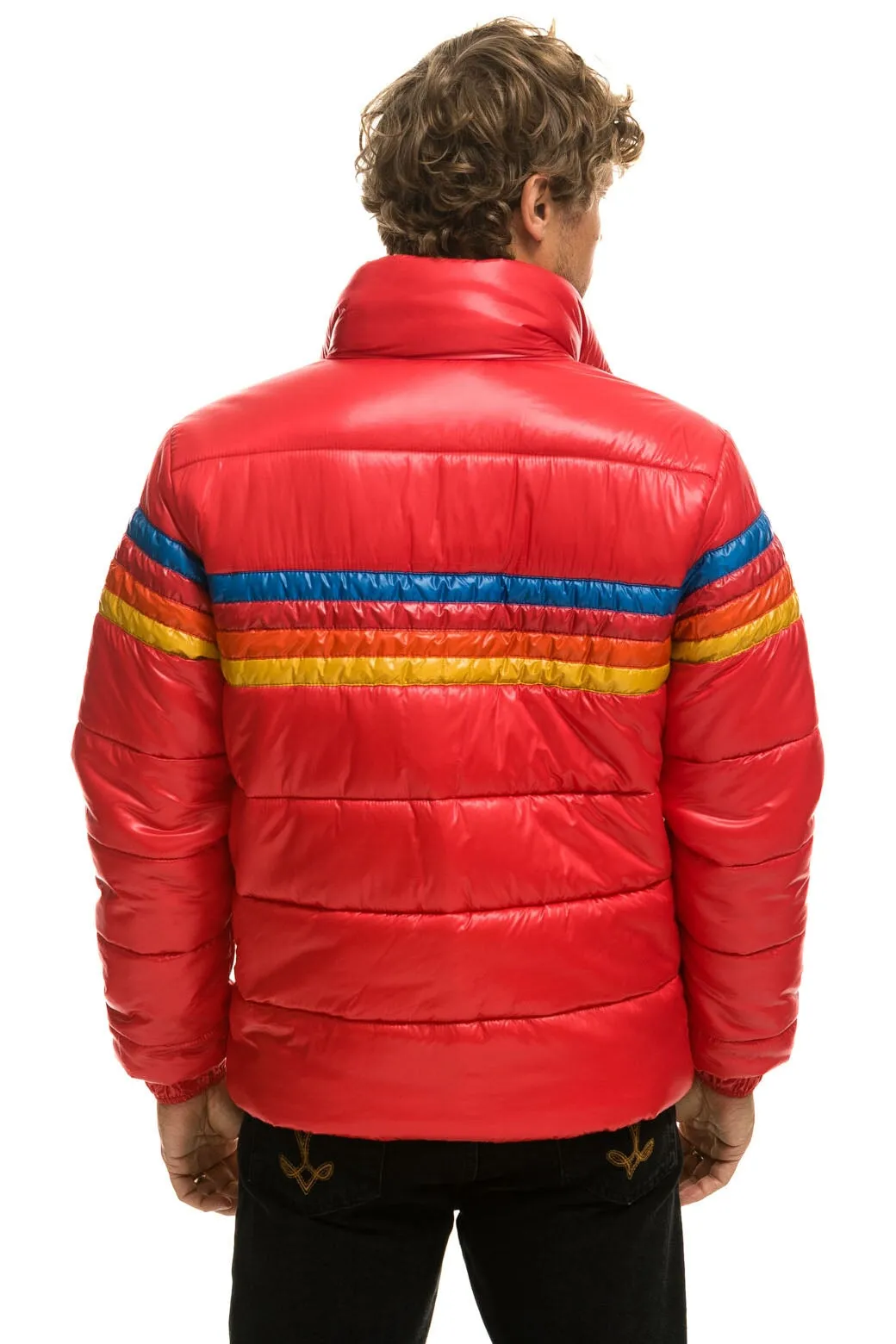 4 STRIPE LUXE TRAVELER JACKET - GLOSSY CHERRY