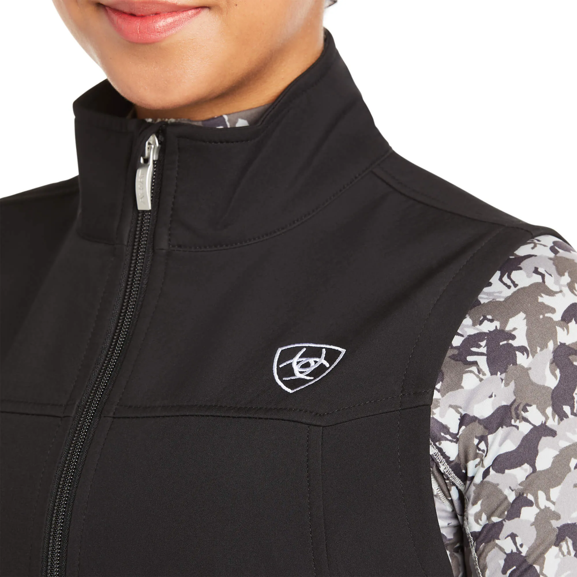 Ariat Women's Logo 2.0 Softshell Vest - Black (Available in Regular and Plus Sizes)