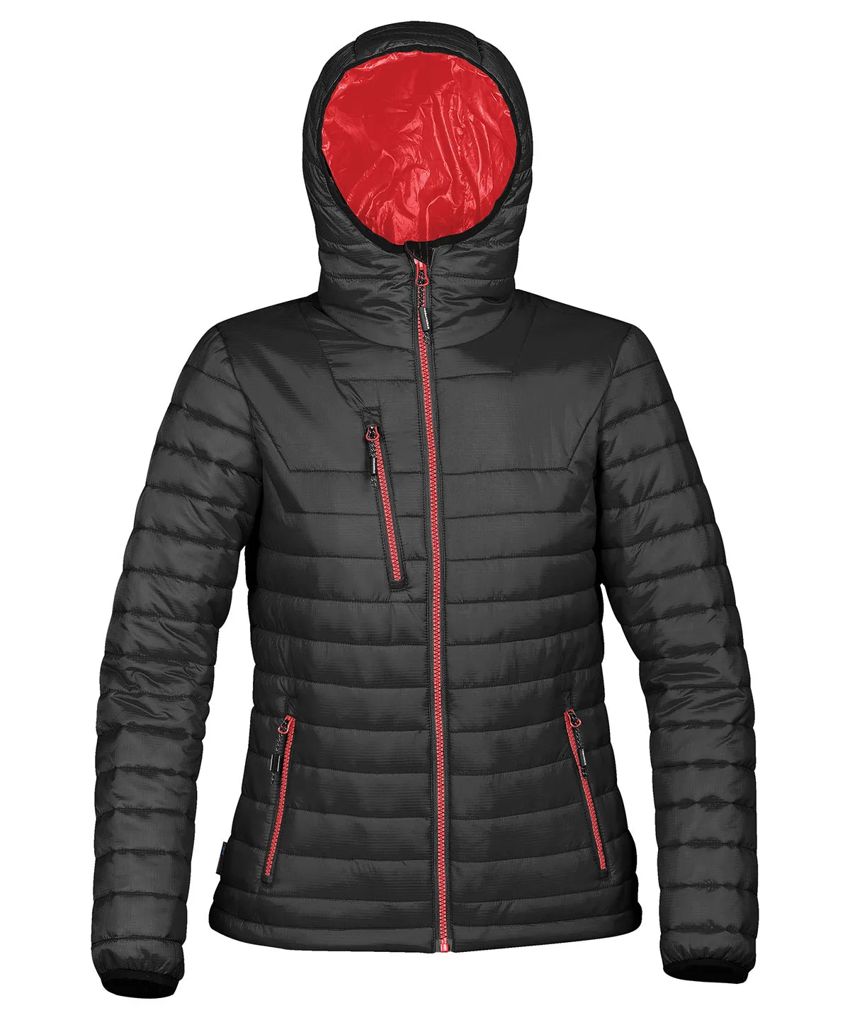 Black/True Red - Women's gravity thermal shell