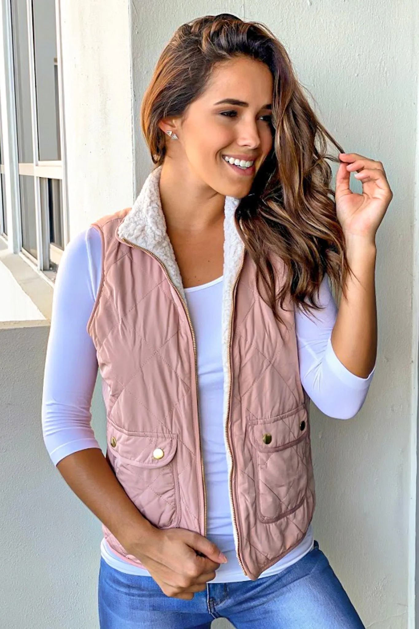 Blush Reversible Vest