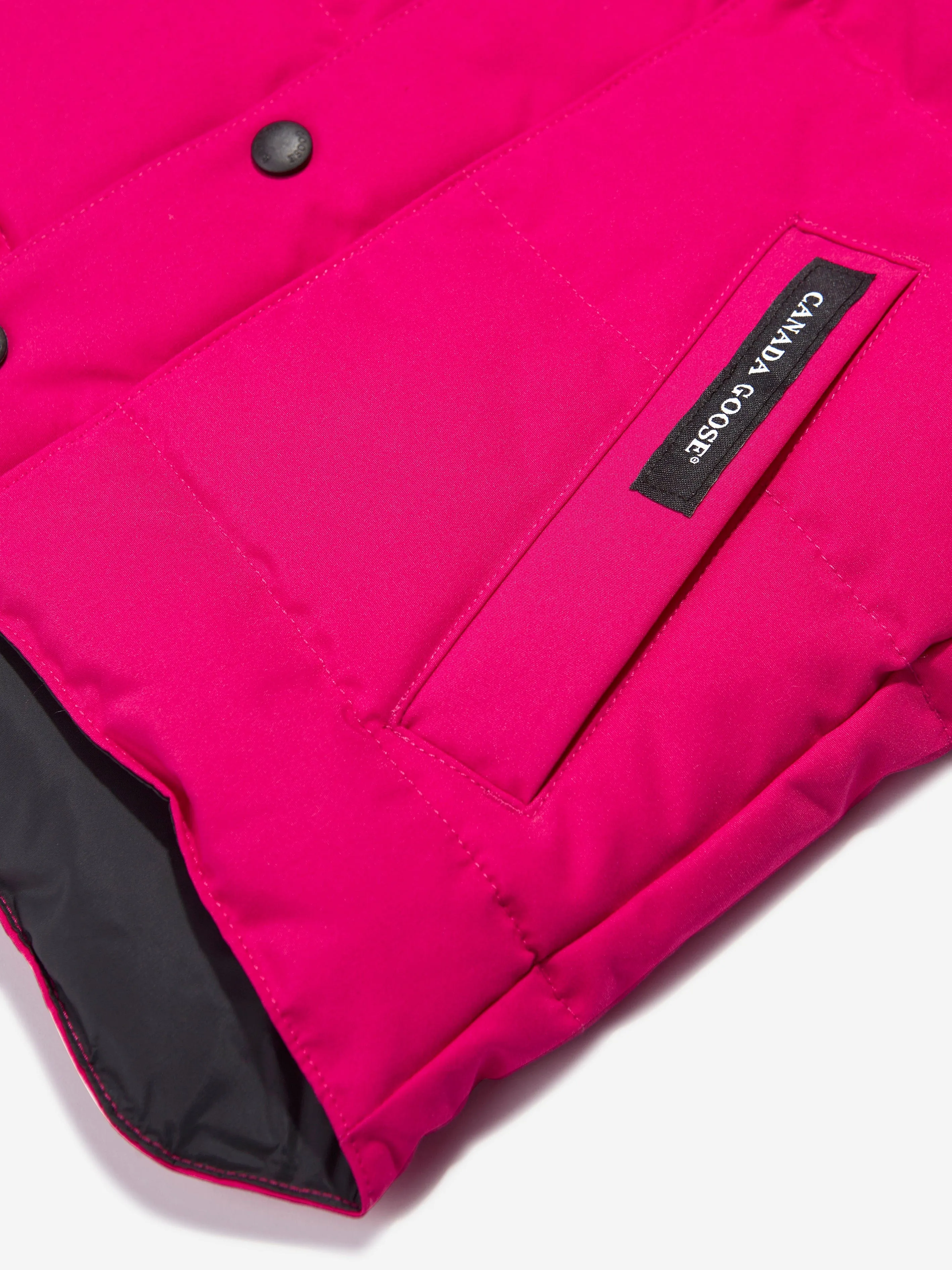 Canada Goose Girls Down Padded Vanier Vest in Pink