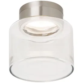 Casen Drum 7 in. LED Semi Flush Mount Light 277V Nickel finish