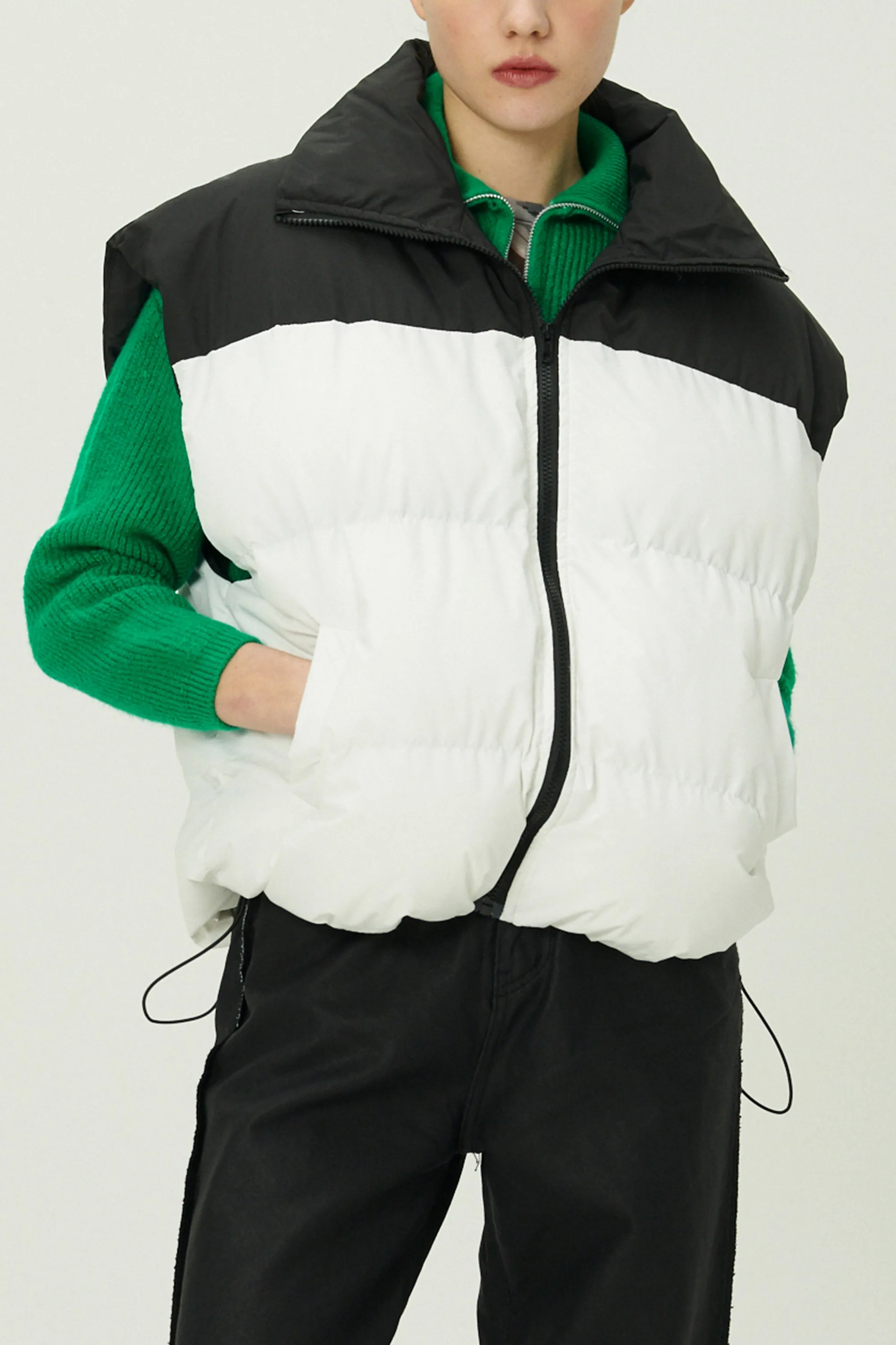 Claudia Color Block Puffer Vest