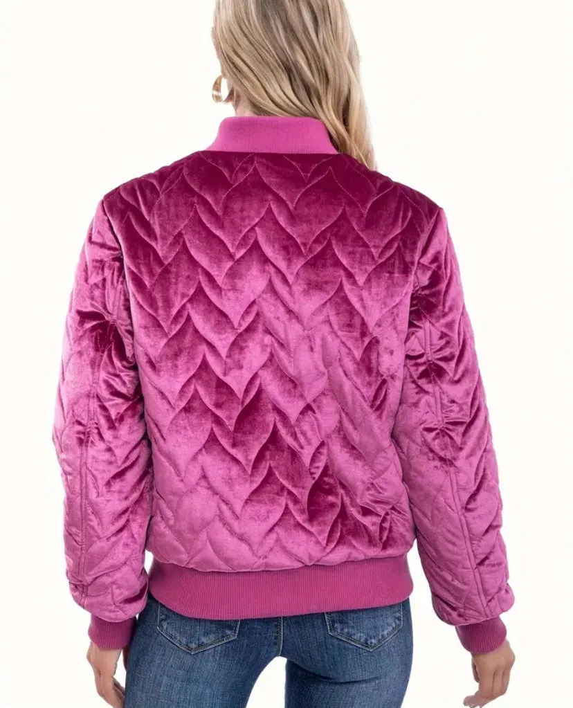 Cozy Quilted Jacket: purple