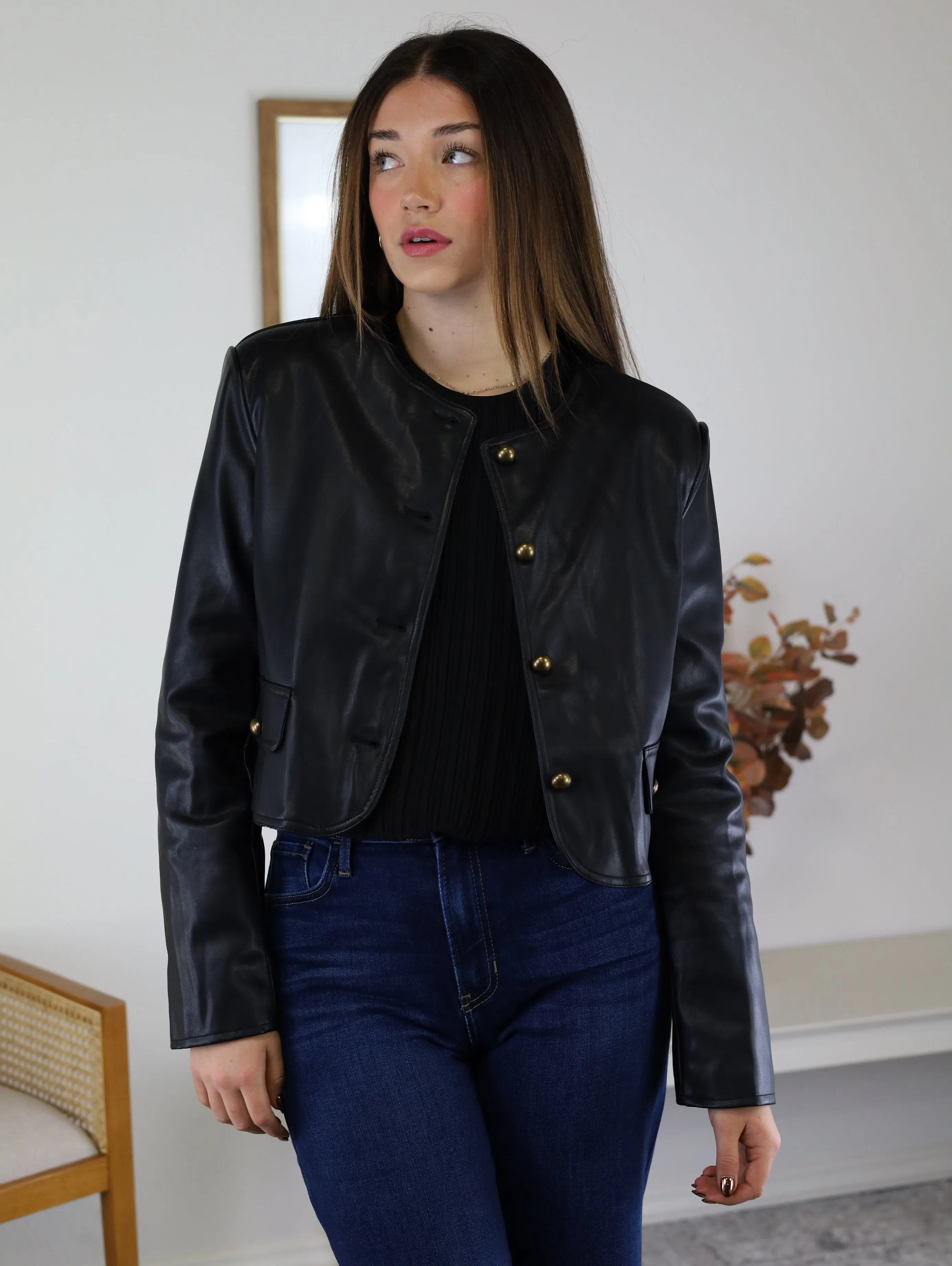 Davenport Faux Leather Jacket