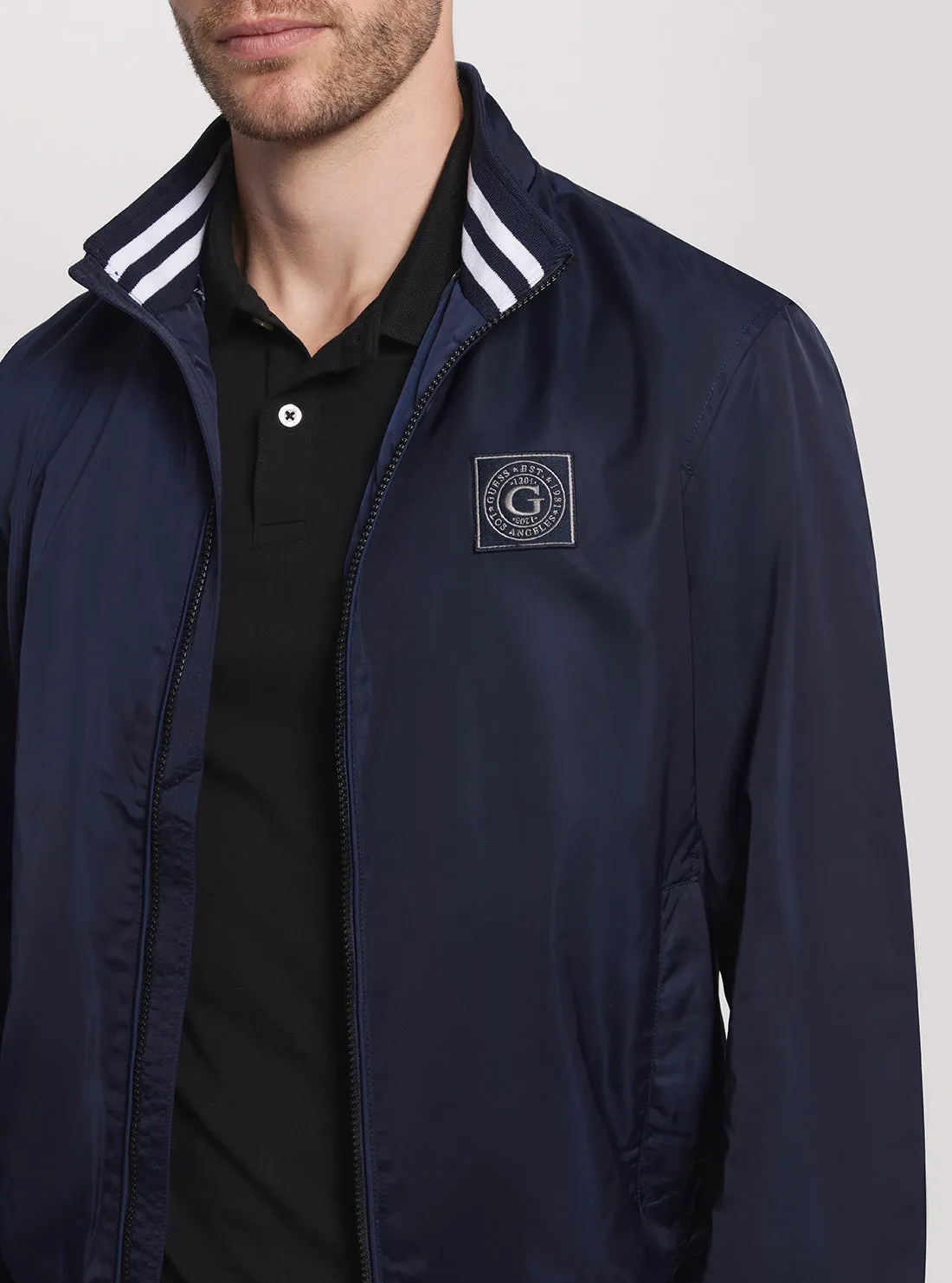 Eco Navy Casual Bomber Jacket