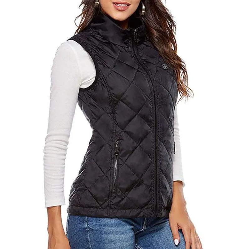 Electric Rechargeable Heated Hunting Vest For Women Warming Gilet Bodywarmer