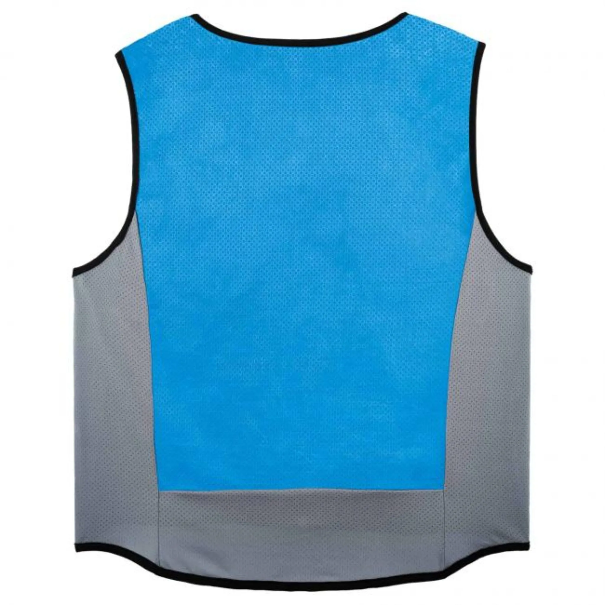 Ergodyne Chill-Its 6667 Wet Evaporative Cooling Vest - PVA, Zipper Closure, Blue, 1 Each