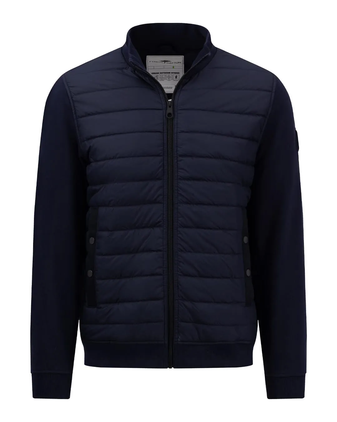 Fynch-Hatton Navy Collar Stand Hybrid Jacket