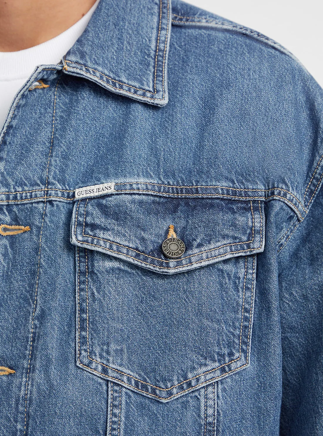 Guess Jeans Blue Oversize Trucker Jacket