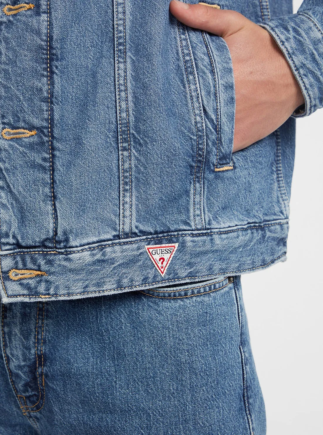 Guess Jeans Blue Oversize Trucker Jacket