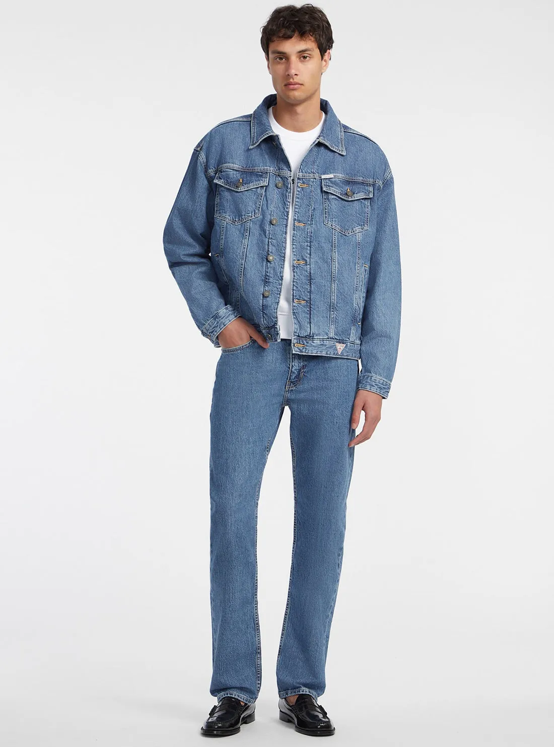 Guess Jeans Blue Oversize Trucker Jacket