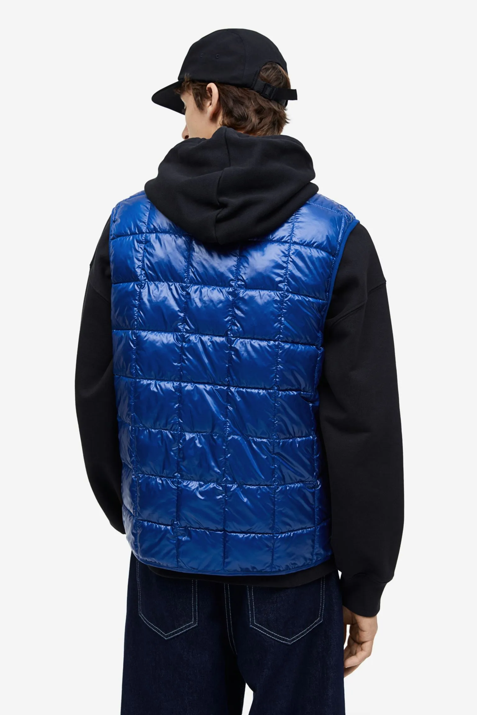 H&M Slim Fit Padded Vest, blue