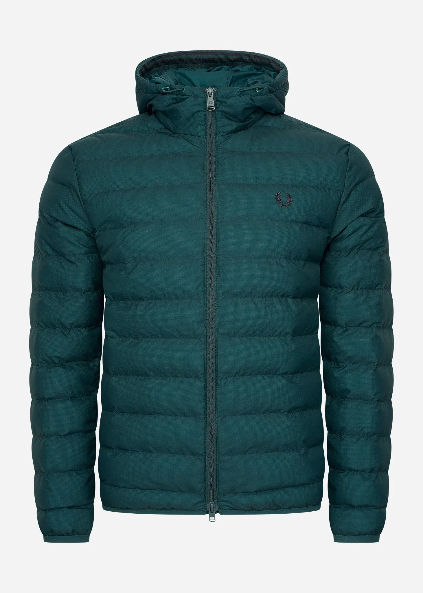 Hooded insulated jacket - petrol blue