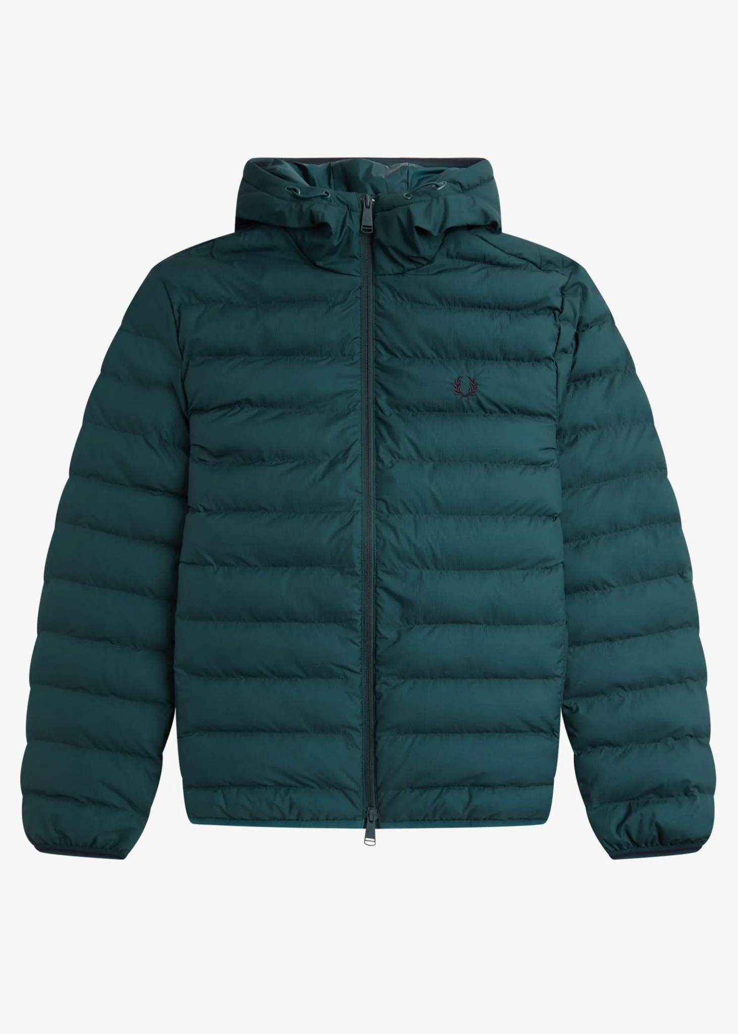 Hooded insulated jacket - petrol blue