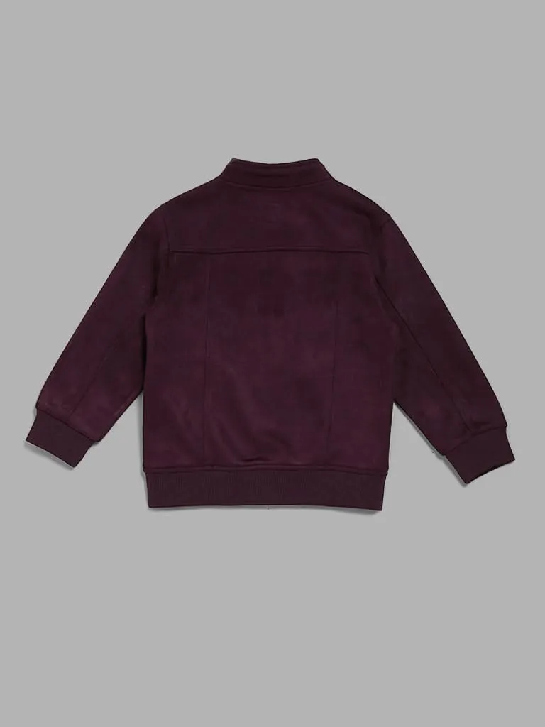 HOP Kids Wine Suede Jacket