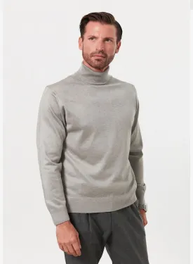 “Isaac” Light Gray Men’s Turtle Neck Sweater