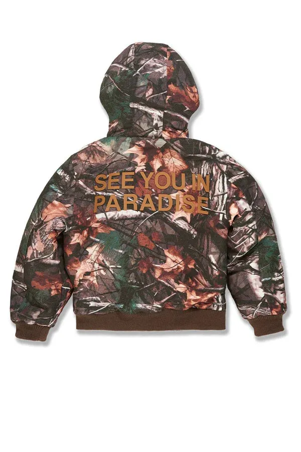 JORDAN CRAIG KIDS SEE YOU IN PARADISE HOODED WORK JACKET MULTI COLORS