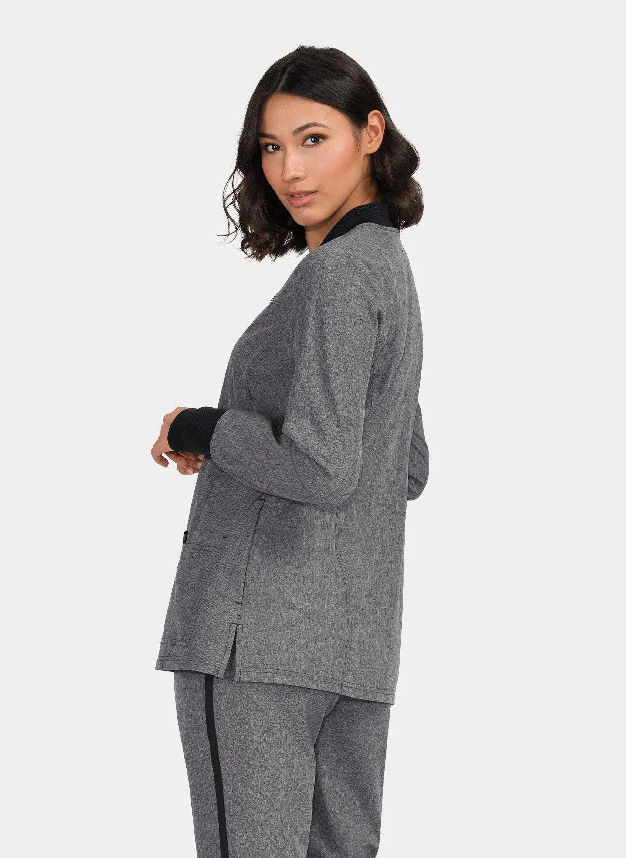 Koi Basics Andrea Jacket - Heather Grey