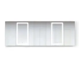 Krugg Svange 12042DLLLRRR 120″ X 42″ LED Medicine Cabinet