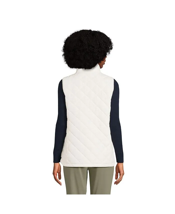 Lands' End Women's Padded Vest, Ivory/Cream