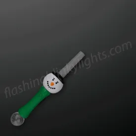 LED Light Up Snowman Toy Sword with Expanding Saber