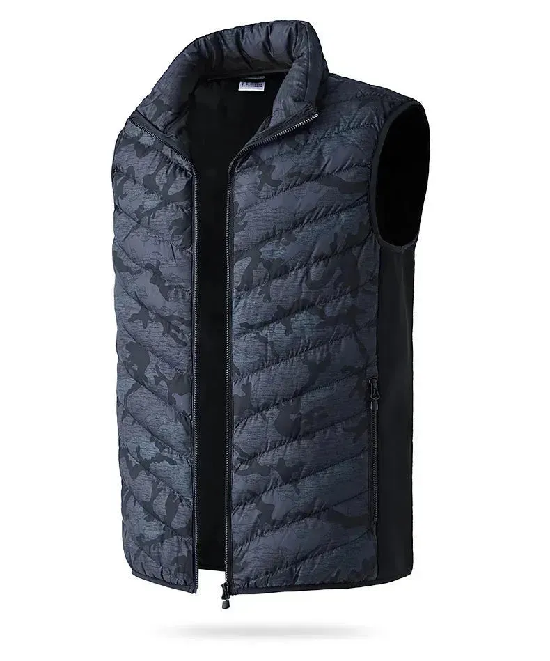 LoClimb Men's Camouflage USB Heated Vest Sleeveless Jacket for Hiking Skiing