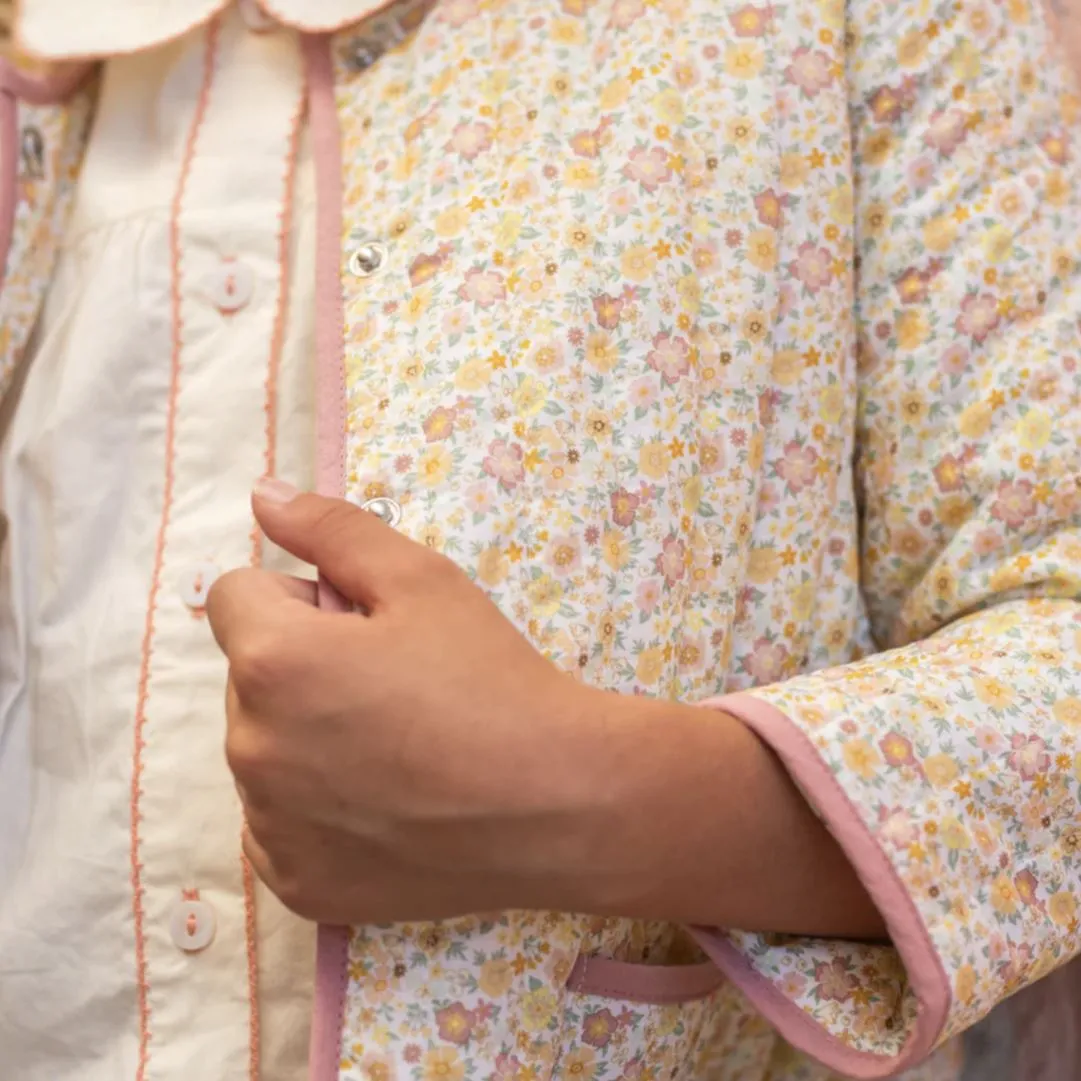 Marigold Floral Quilted Jacket