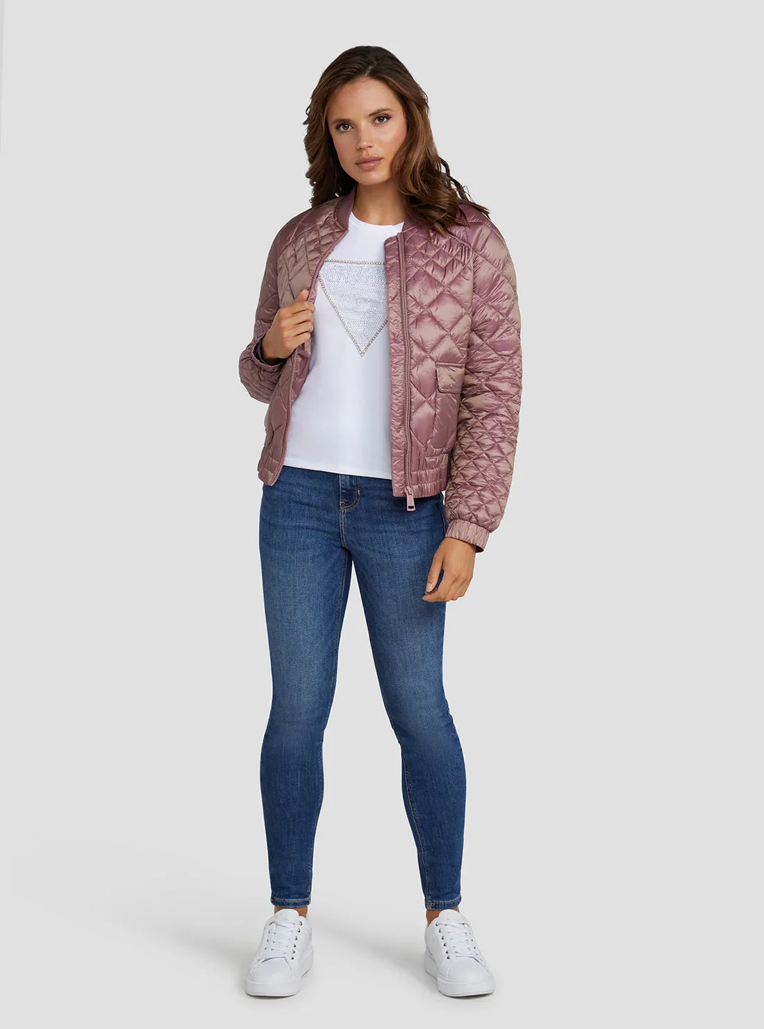 Mauve Rose Hilary Bomber Jacket