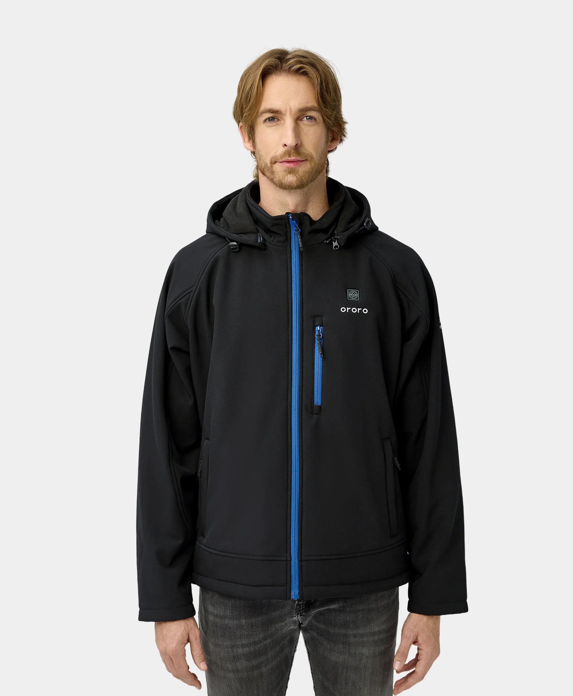 Men's Classic Heated Jacket (4 Heating Zones) - Black & Blue