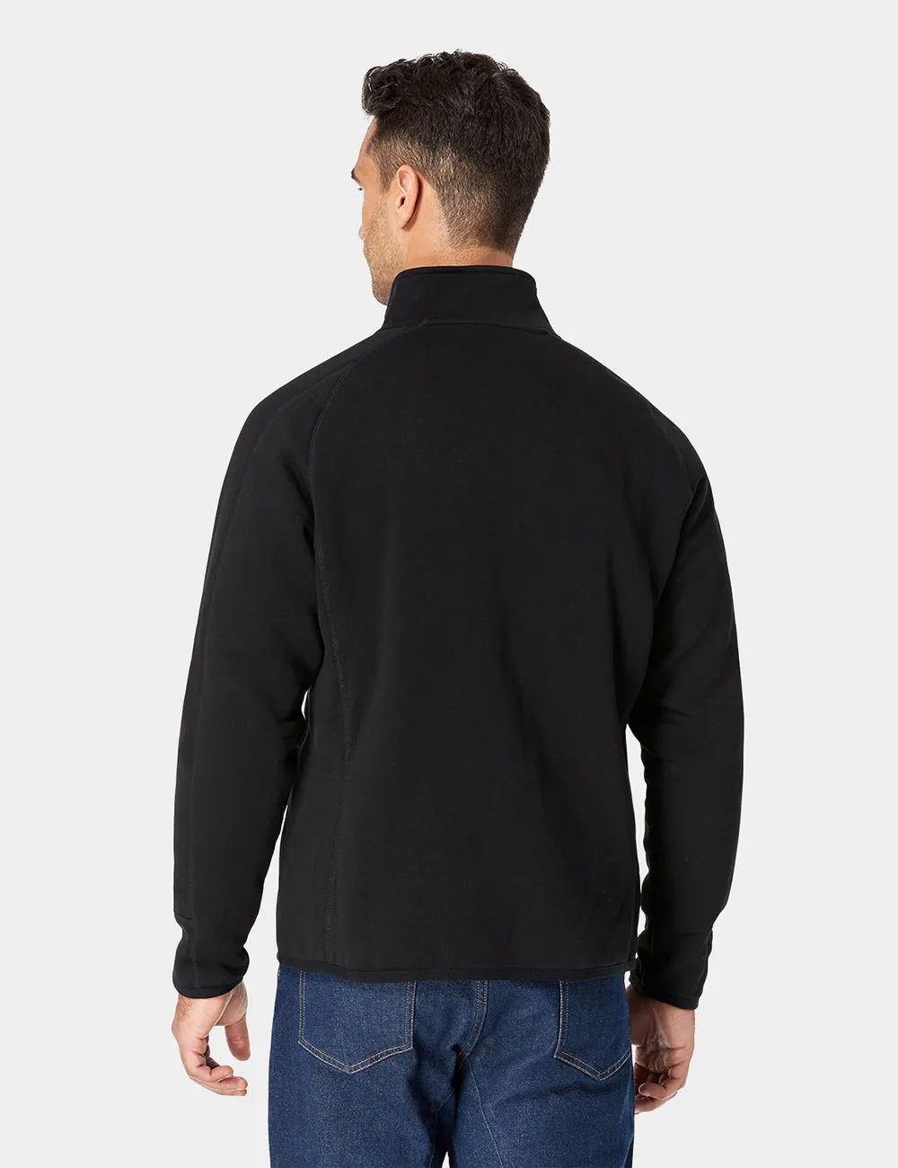 Men's Heated Full-Zip Fleece Jacket - Black