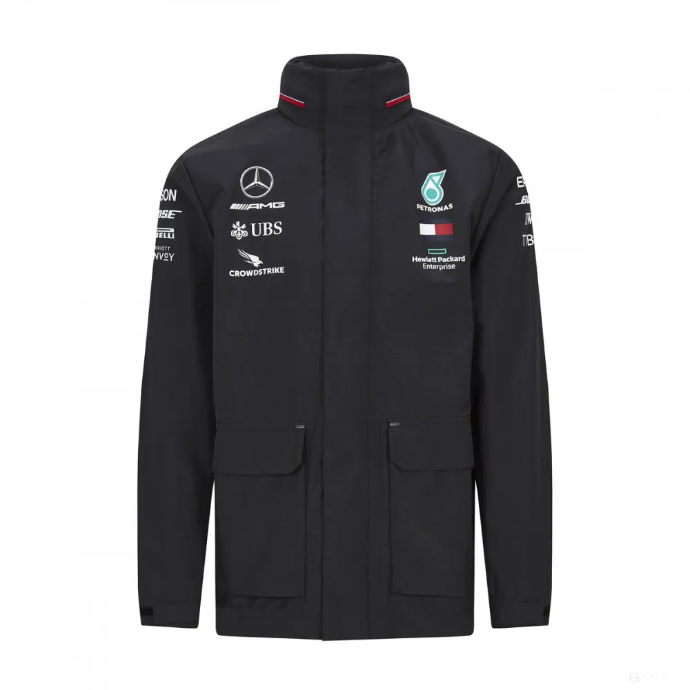 Mercedes Rainjacket, Team, Black, 2020