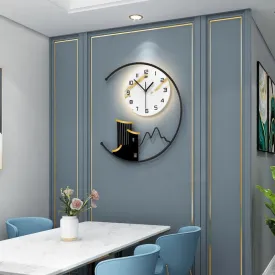 Moonlight Cityscape Lighted Wall Clock