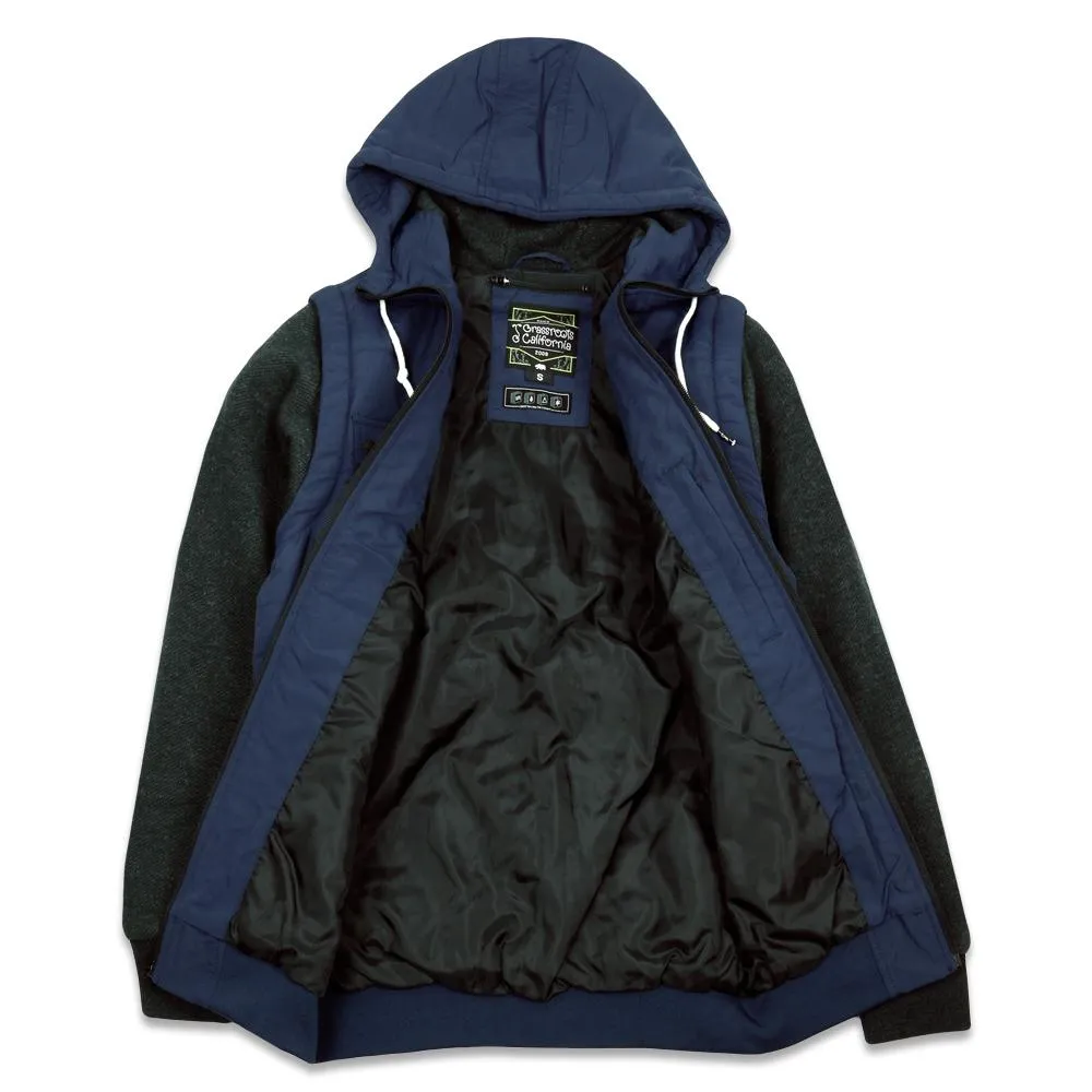 Navy Insulated Vest Hoodie