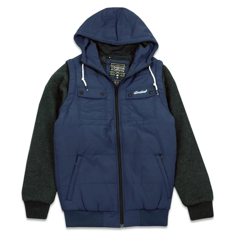 Navy Insulated Vest Hoodie