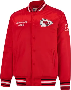 NFL Official Adults Supreme Satin Heritage Jacket|Kansas City Chiefs