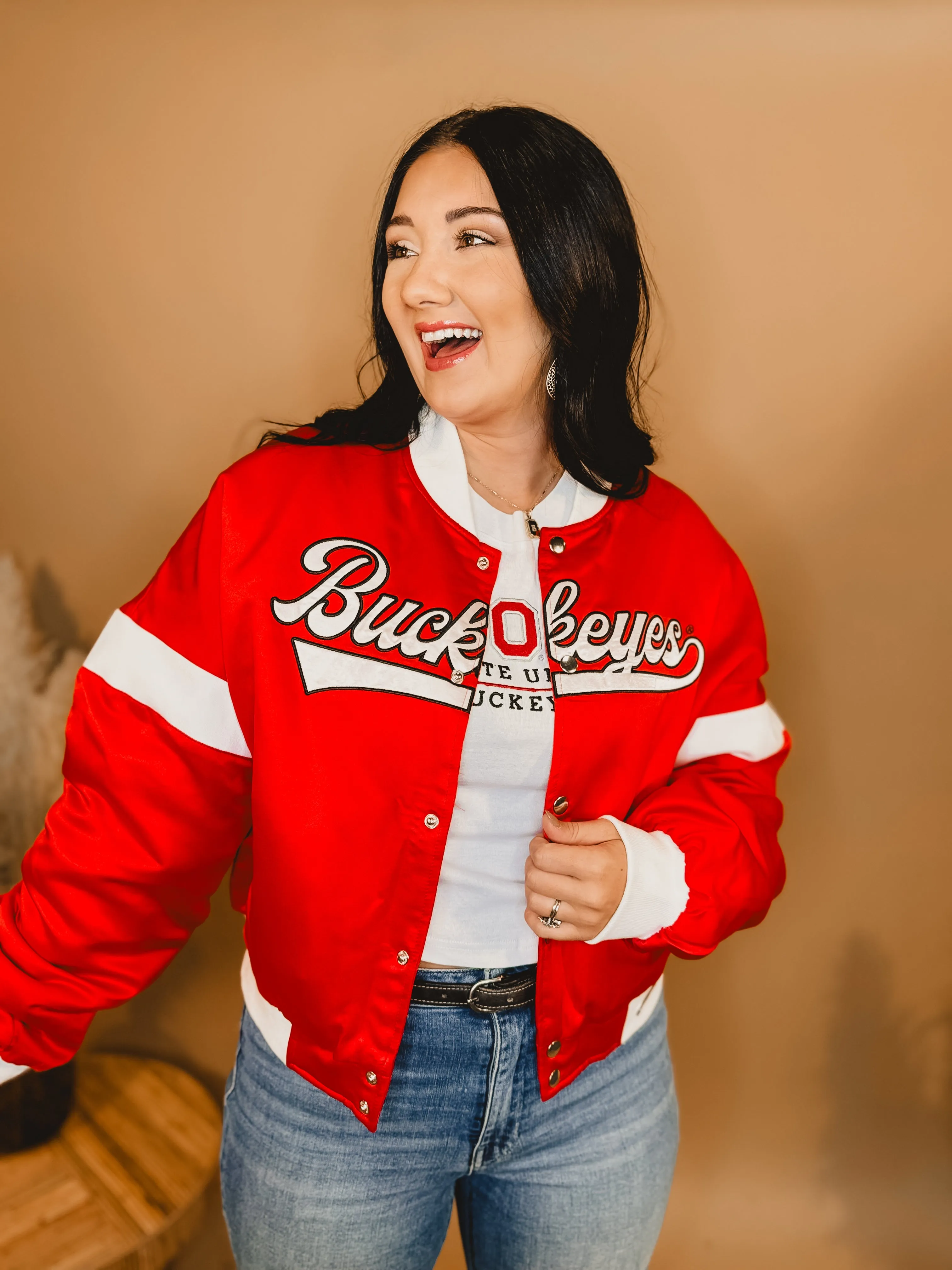 Ohio State Varsity Jacket - Red/White