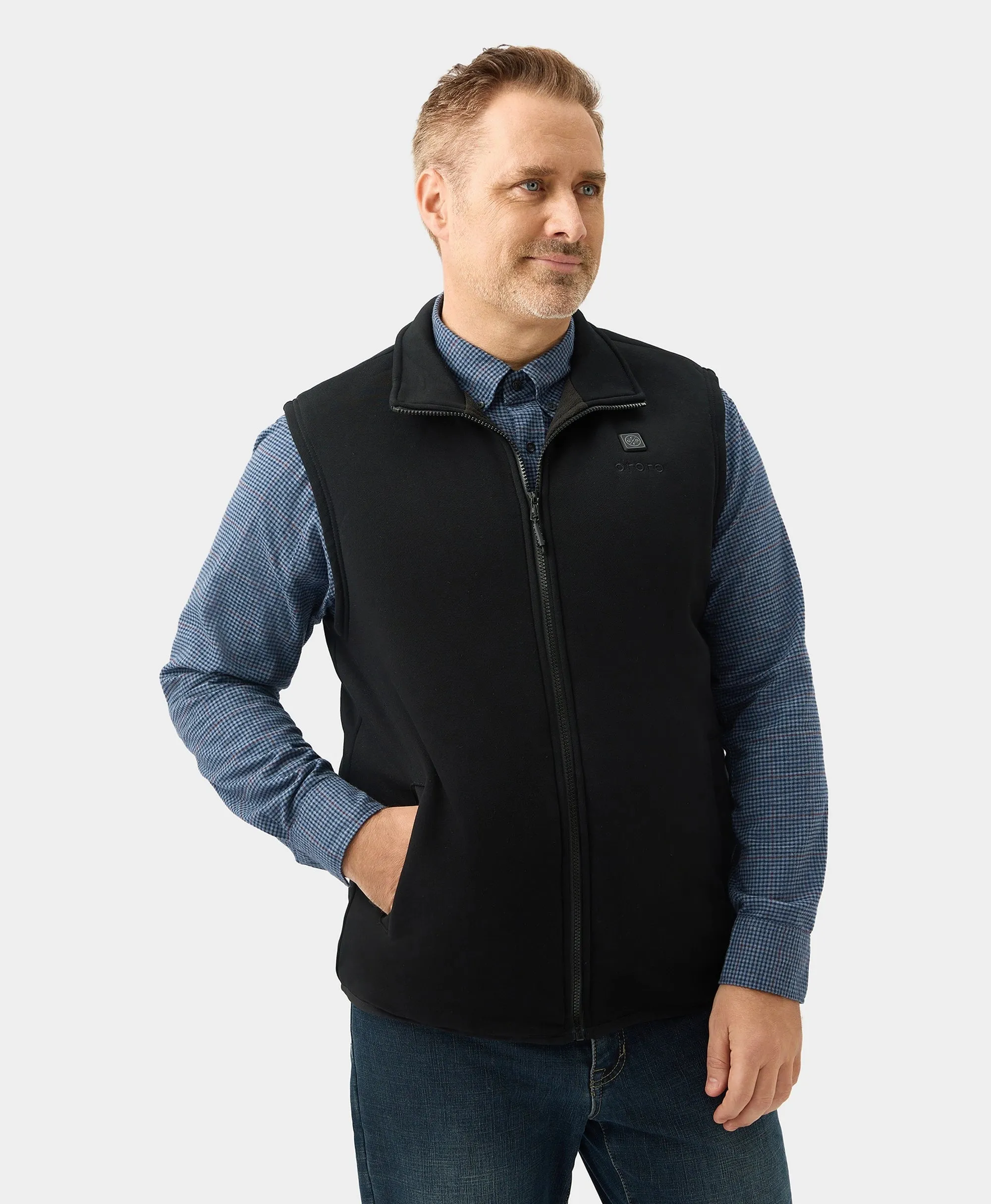 (Open-box) Men's Heated Fleece Vest (Battery Set Not Included)