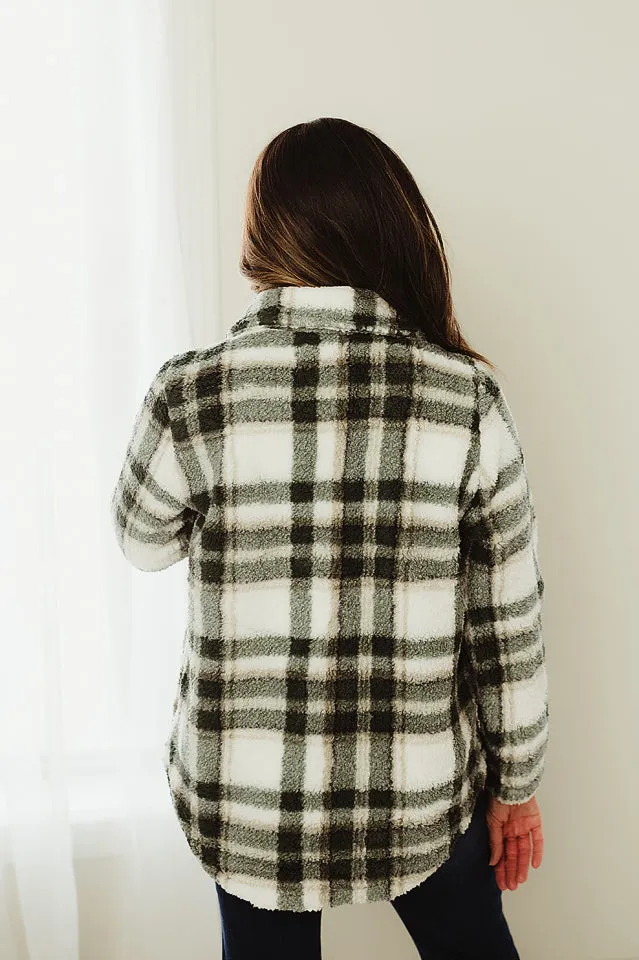 Plaid Fur Jacket