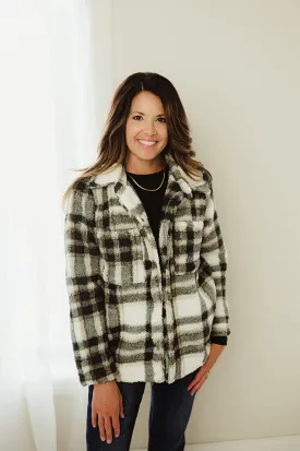 Plaid Fur Jacket