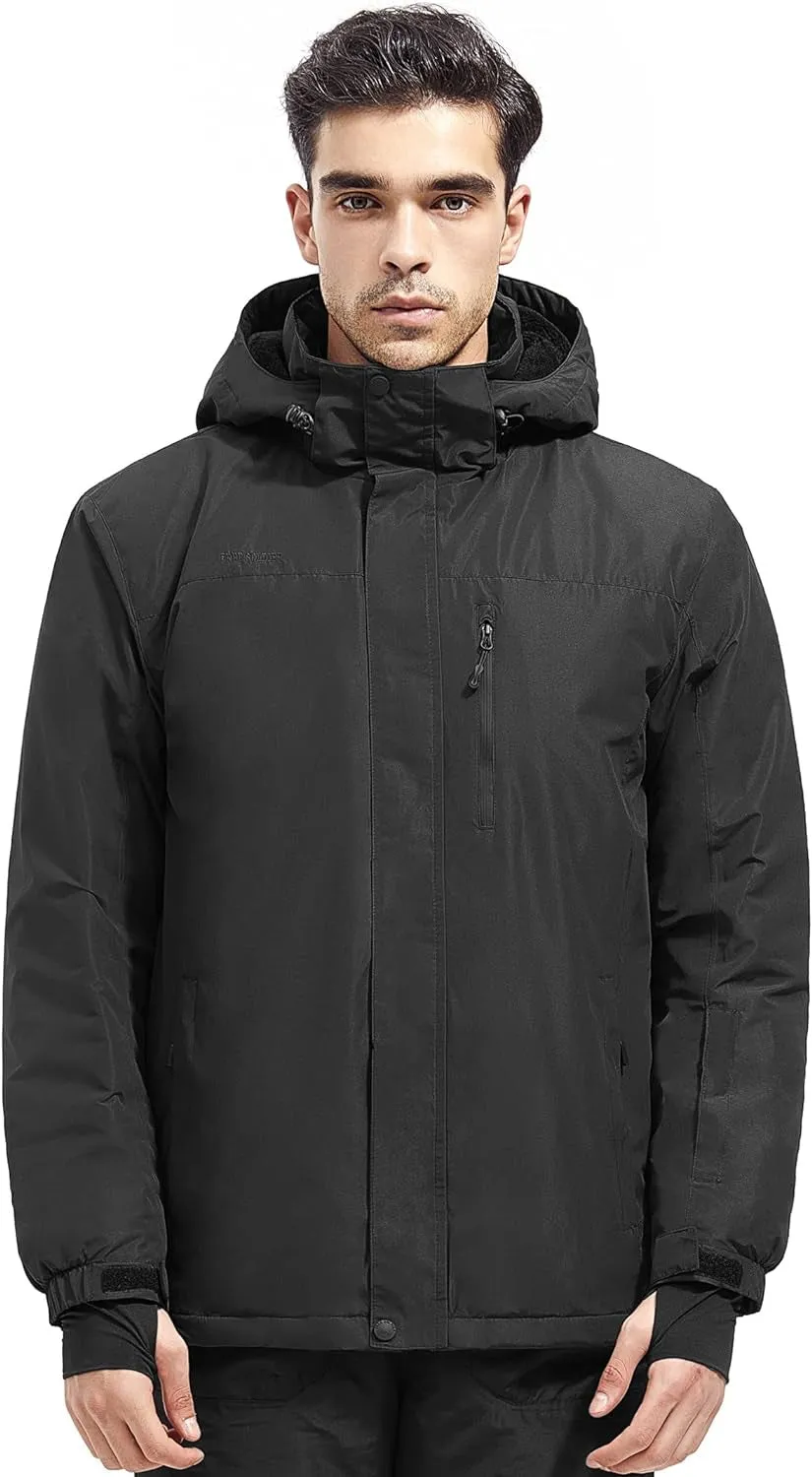 "Stay Warm and Dry in Style with the Ultimate Protection: Men's Waterproof Ski Snow Jacket!"