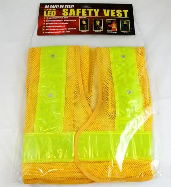 Reflective Safety Vest With 16 Led Light