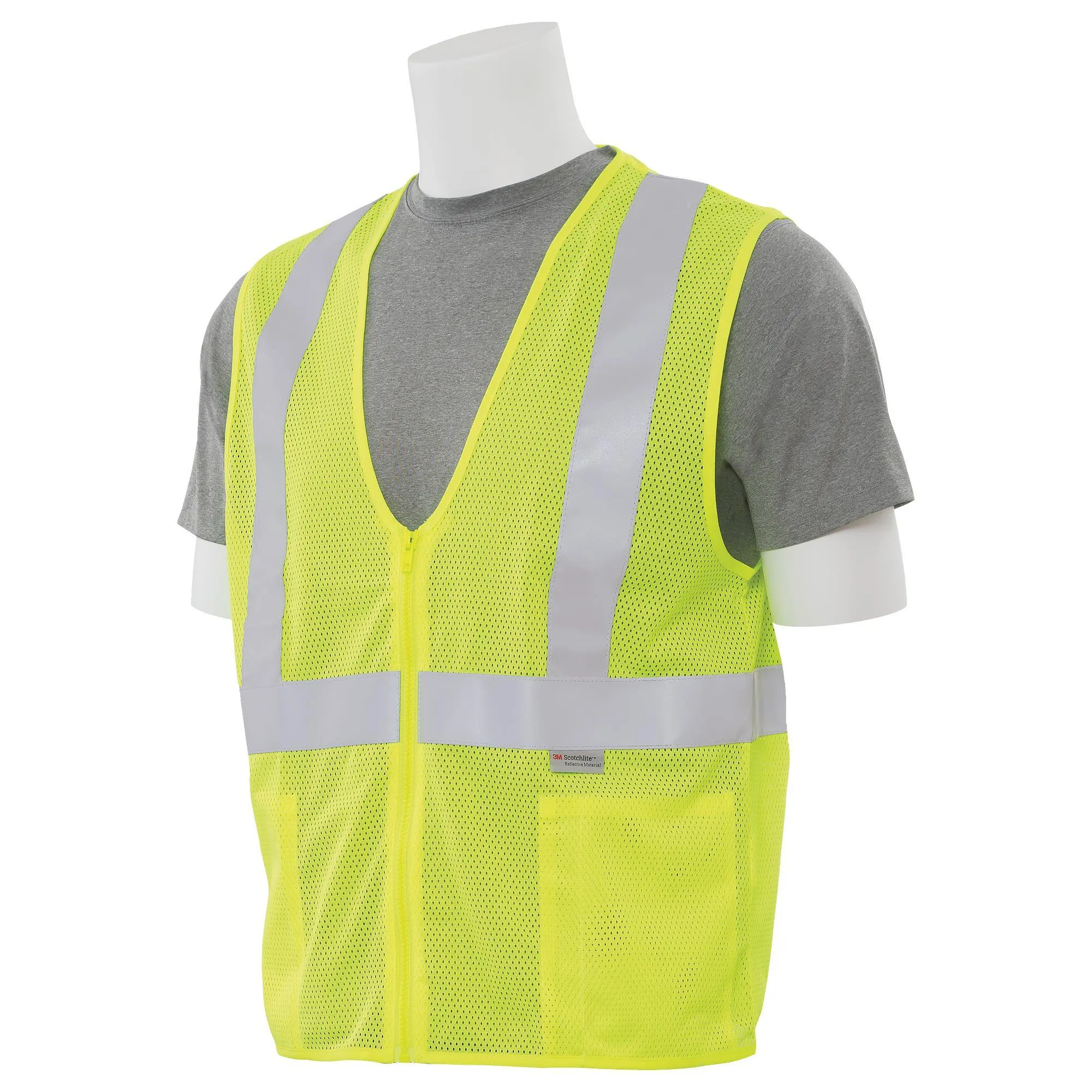 S15Z Class 2 Mesh Zipper Safety Vest with 3M® Reflective Strips 1PC