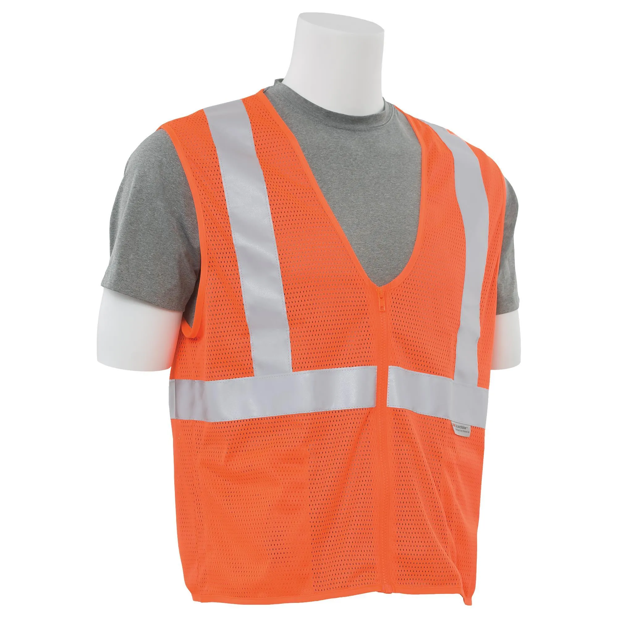 S15Z Class 2 Mesh Zipper Safety Vest with 3M® Reflective Strips 1PC