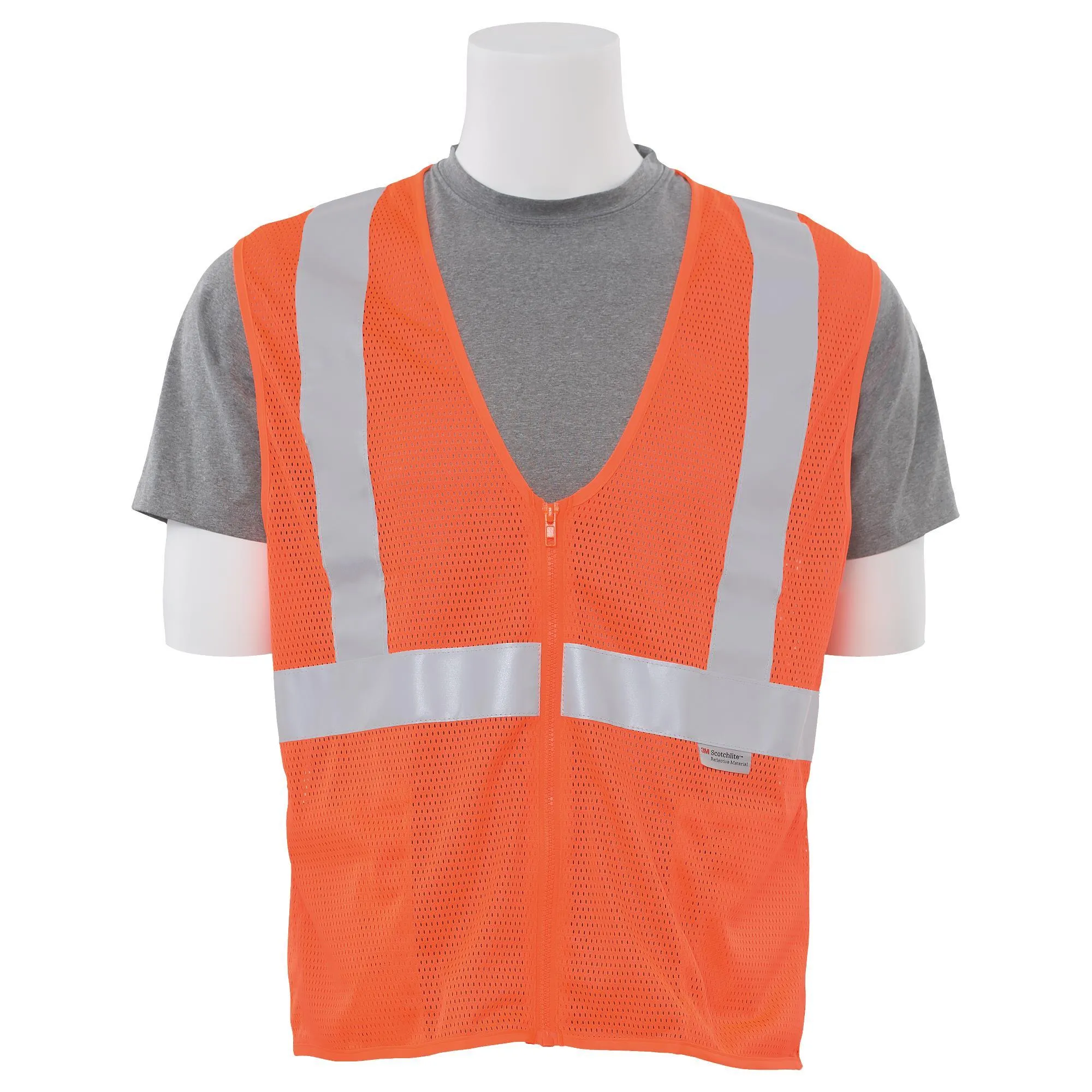 S15Z Class 2 Mesh Zipper Safety Vest with 3M® Reflective Strips 1PC