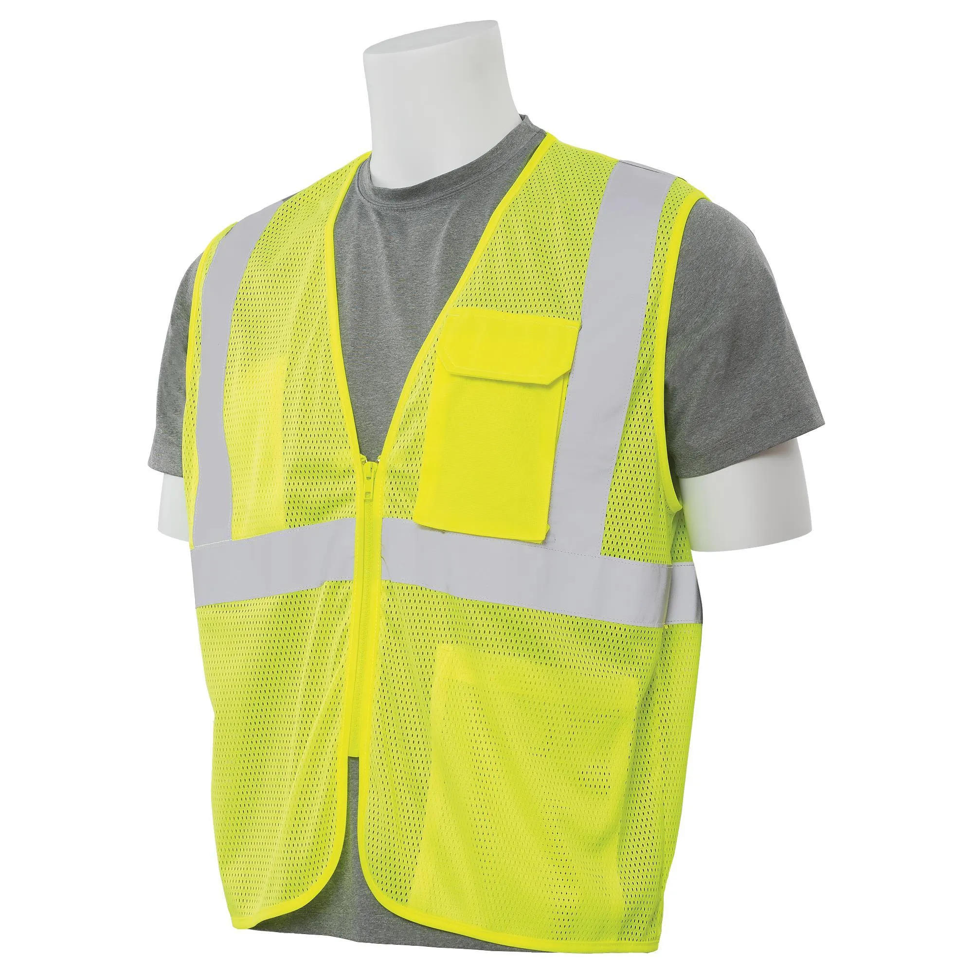 S169 Class 2 Mesh Zipper Safety Vest 1PC