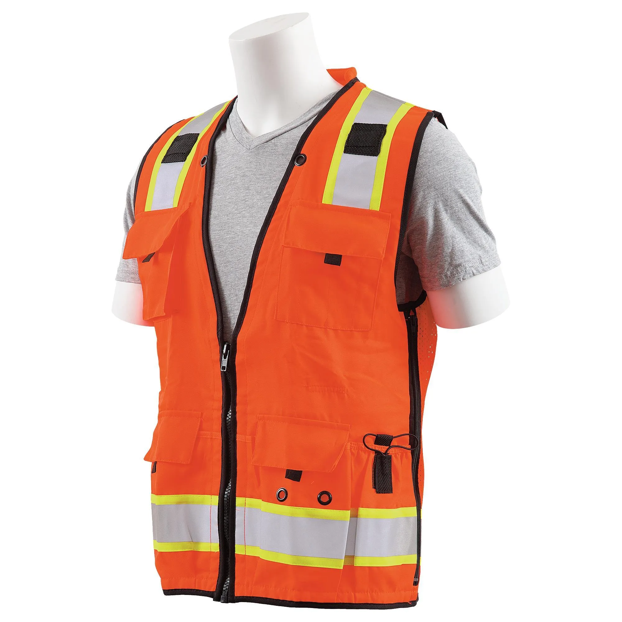 S252C Class 2 Deluxe Surveyor's Multi-Pocket Safety Vest 1pc