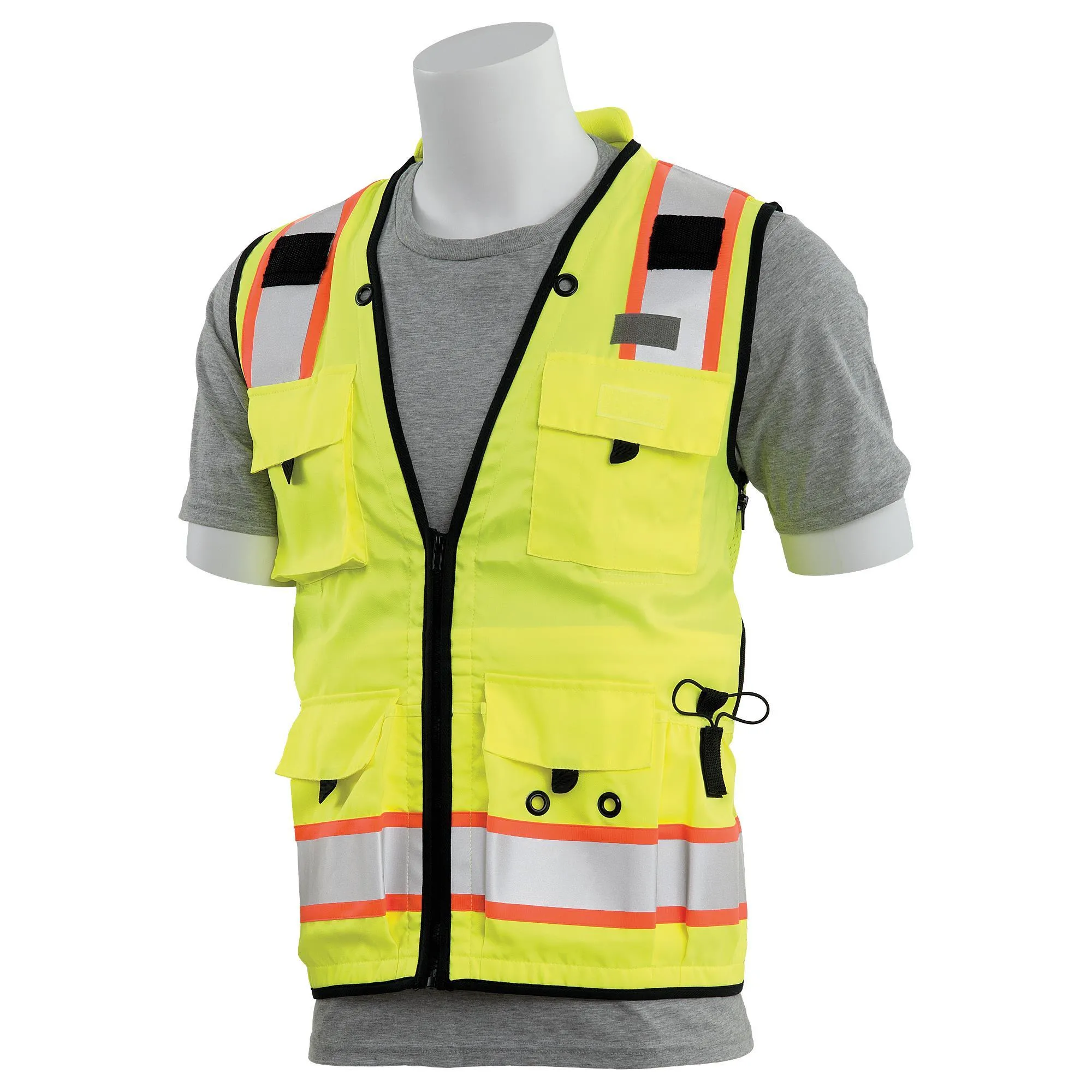 S252C Class 2 Deluxe Surveyor's Multi-Pocket Safety Vest 1pc