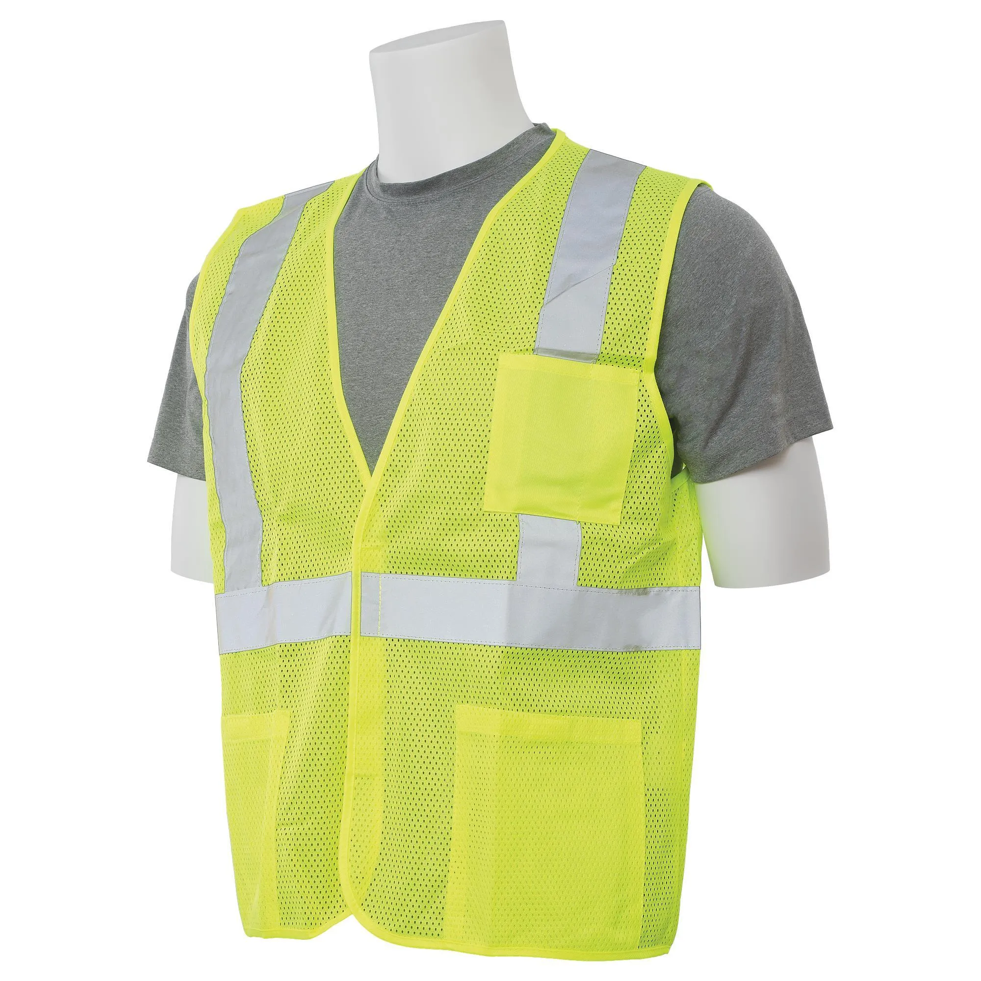 S362P Class 2 Economy Mesh Safety Vest with Pockets 1pc